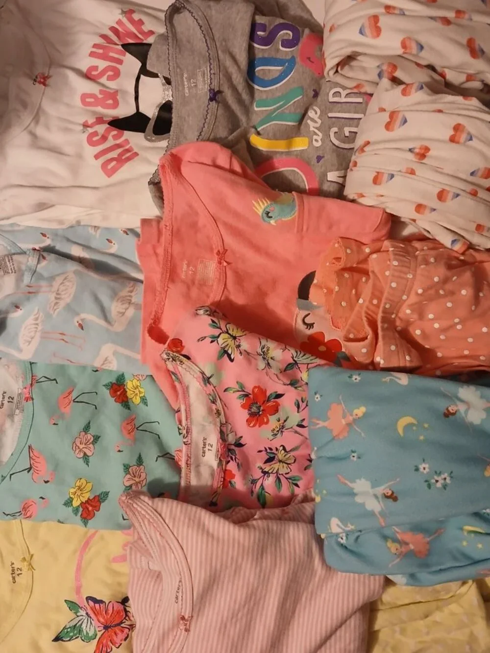 Girls Size 12 Lot of Pajamas Huge Lot